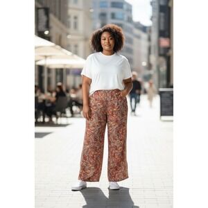 Max‎ Studio Wide Leg Pull On Pants Multi Colored.